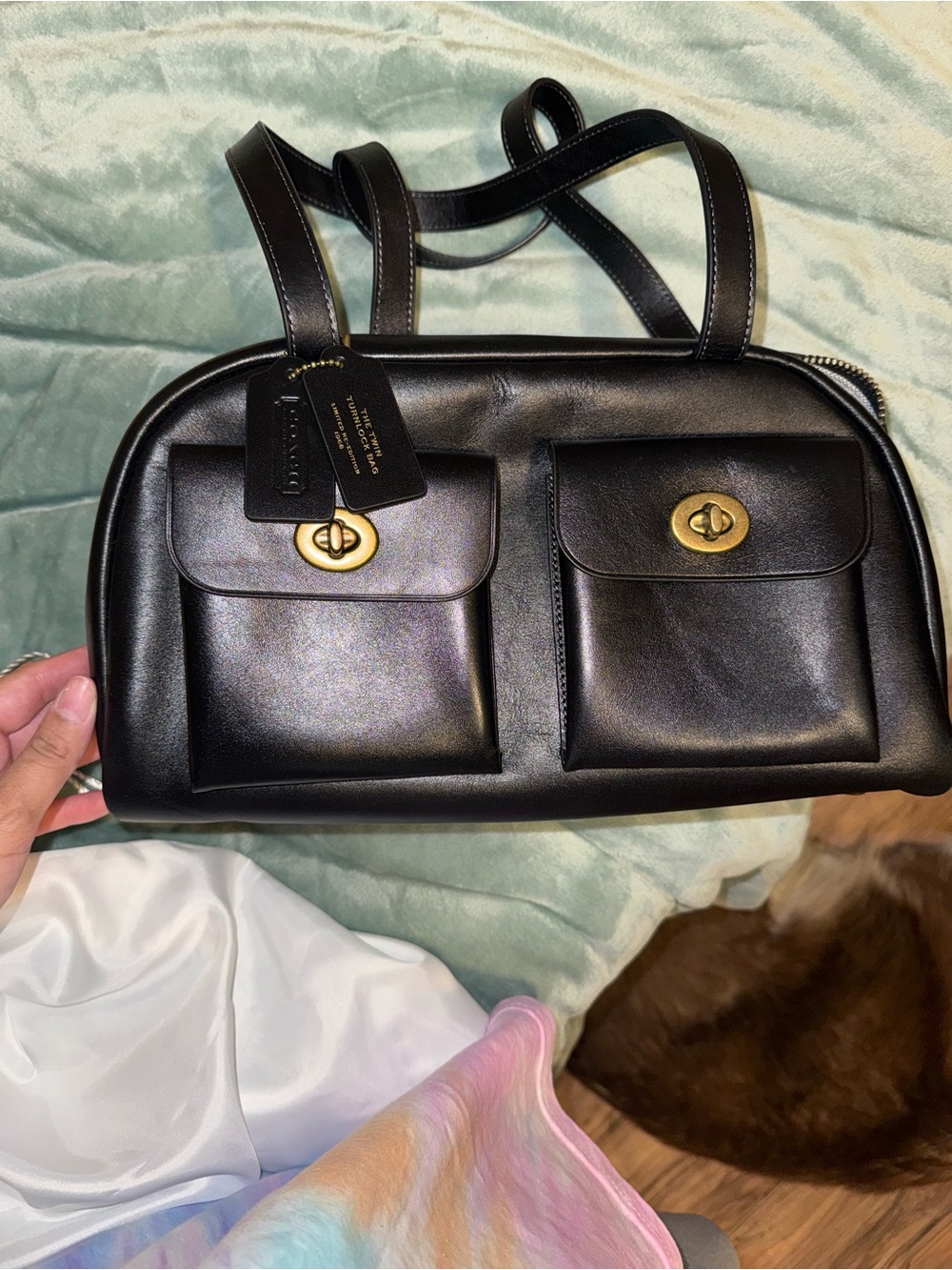 Coach twin turnlock bag